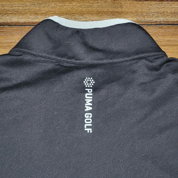Puma Golf LS Black Quarter Zip Unisex Athletic Pullover "Coleman" - Size XXL - Picture 6 of 9